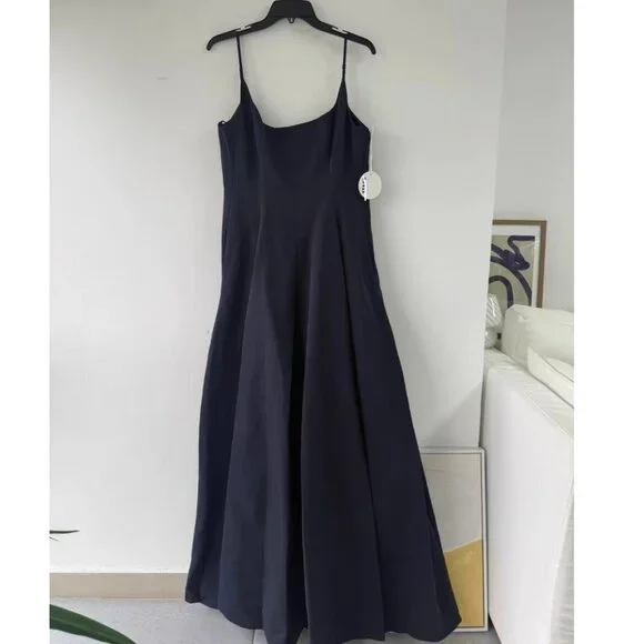 NWT STAUD Joy Maxi Dress Gown Sz12 Navy Blue Cocktail Formal Party Event - Picture 5 of 10